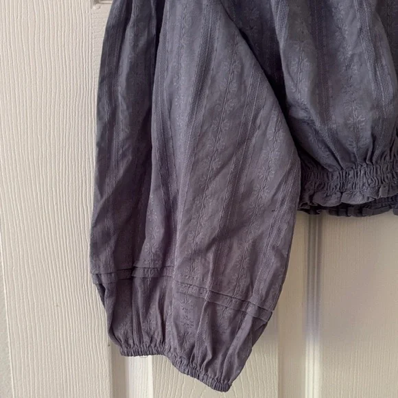 Universal Thread Mauve Blue Cropped Blouse - Picture 2 of 7